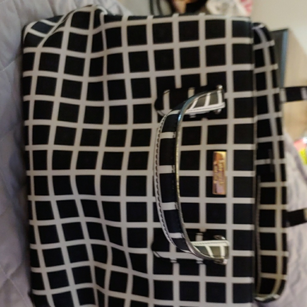 Kate spade black plaid handbag